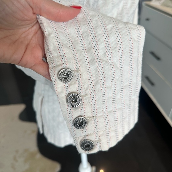 Vintage Diesel Y2K Textured Stripe Blazer - Picture 9 of 12